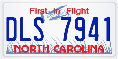 NC license plate DLS7941