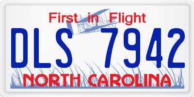 NC license plate DLS7942