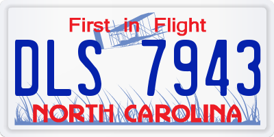 NC license plate DLS7943