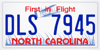 NC license plate DLS7945