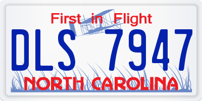 NC license plate DLS7947