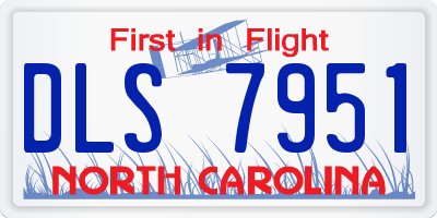 NC license plate DLS7951
