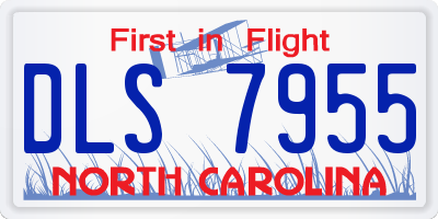 NC license plate DLS7955