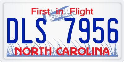 NC license plate DLS7956