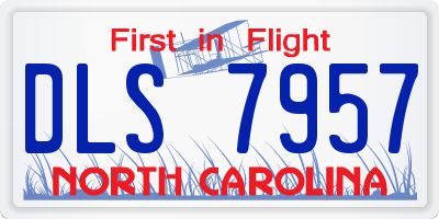 NC license plate DLS7957