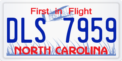NC license plate DLS7959