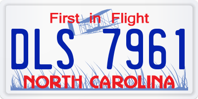 NC license plate DLS7961