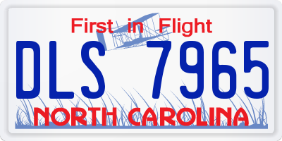 NC license plate DLS7965