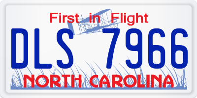 NC license plate DLS7966