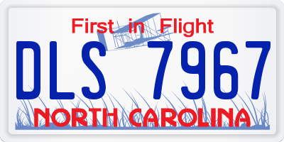 NC license plate DLS7967