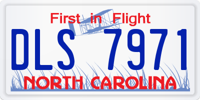 NC license plate DLS7971