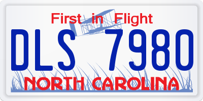 NC license plate DLS7980