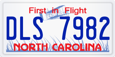 NC license plate DLS7982