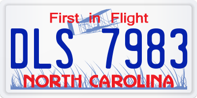 NC license plate DLS7983