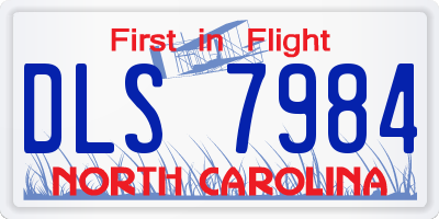 NC license plate DLS7984
