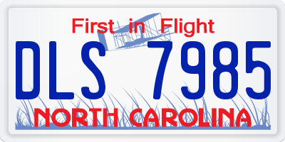 NC license plate DLS7985