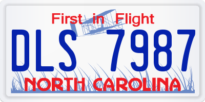 NC license plate DLS7987