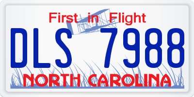 NC license plate DLS7988