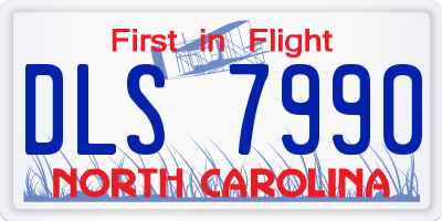 NC license plate DLS7990
