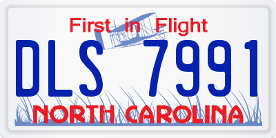 NC license plate DLS7991