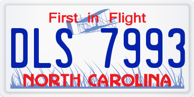 NC license plate DLS7993