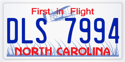 NC license plate DLS7994