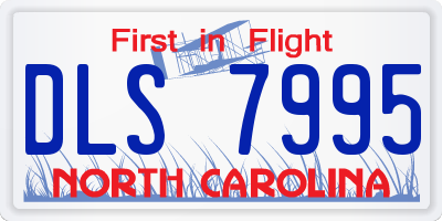 NC license plate DLS7995