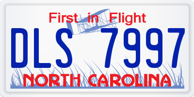 NC license plate DLS7997