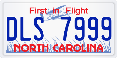 NC license plate DLS7999