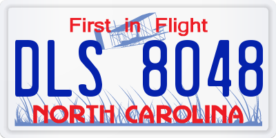 NC license plate DLS8048