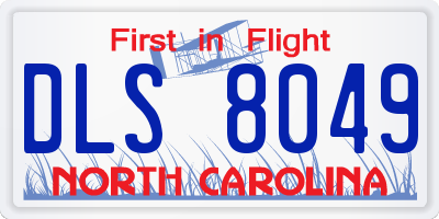 NC license plate DLS8049