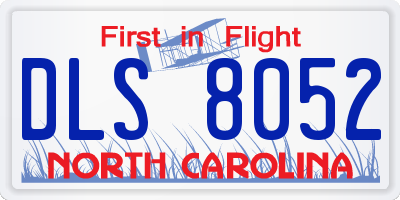 NC license plate DLS8052