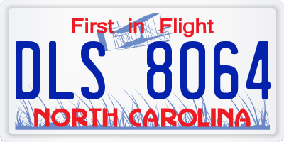NC license plate DLS8064