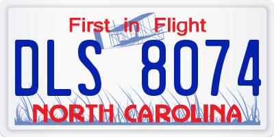 NC license plate DLS8074