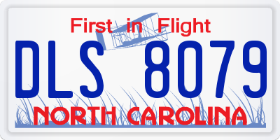 NC license plate DLS8079