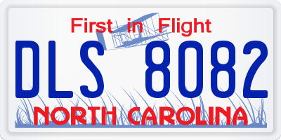 NC license plate DLS8082