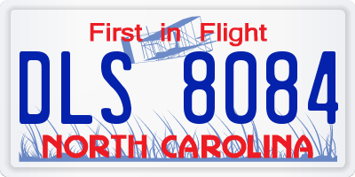 NC license plate DLS8084