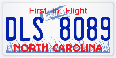 NC license plate DLS8089