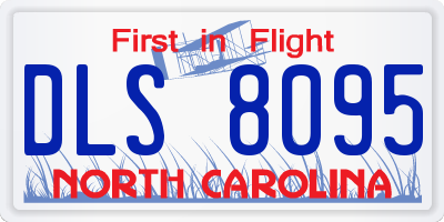 NC license plate DLS8095
