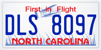 NC license plate DLS8097
