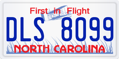 NC license plate DLS8099