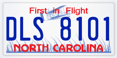 NC license plate DLS8101