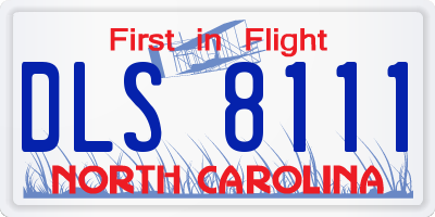 NC license plate DLS8111