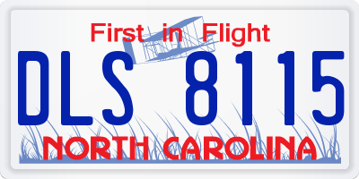 NC license plate DLS8115