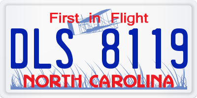 NC license plate DLS8119