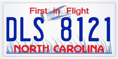 NC license plate DLS8121