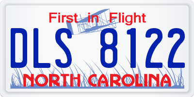 NC license plate DLS8122