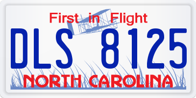 NC license plate DLS8125