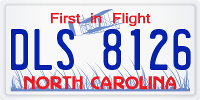 NC license plate DLS8126