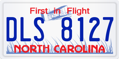 NC license plate DLS8127